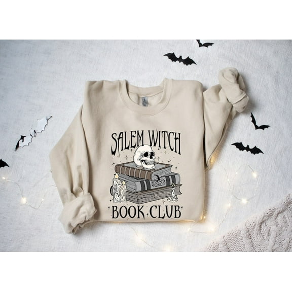 Salem Witch Book Club Shirt, Halloween Sweatshirt, Bookish Halloween, Book Skeleton Shirt, Spooky Season Shirt, Halloween Librarian Gift