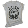 thumbnail image 1 of Salem Witch Girl's Trip T-shirt, Unisex Women's Men's Shirt, Halloween Spooky Season Novelty Gift, Heather Gray, 3X-Large, 1 of 6