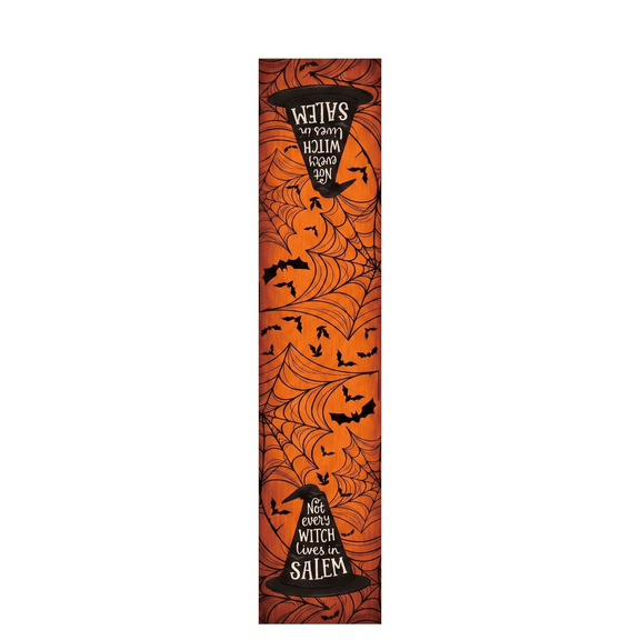 Salem Witch Hat Theme Table Runner, Halloween Kitchen Decor for Summerween Gothic Web Graphic Tablecloth Holiday Buffet Centerpiece, 1 Pack