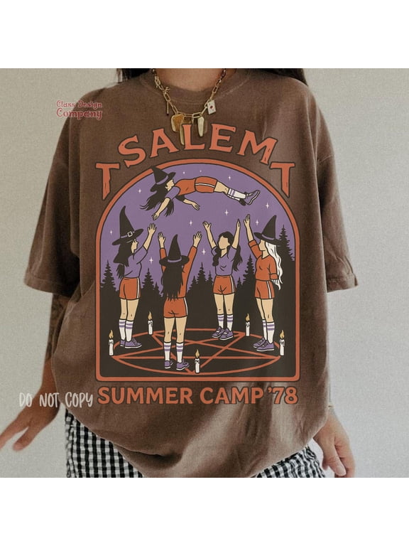 Salem Witch Summer Camp tshirt, Witchy Vibes Celestial Halloween tshirt, Grunge Png goth witch ritual boho tshirt, Halloween Humor Gothic Girly