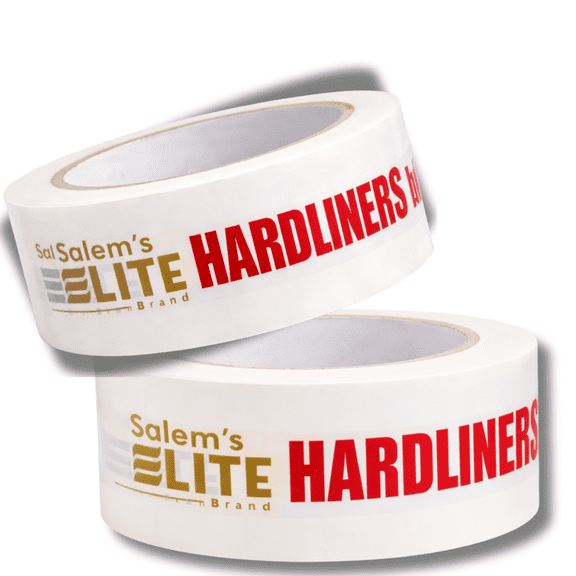 Salem's Elite Brand Heavy Duty White Packaging Tape with Strong Adhesive and Water-Resistant - Width 2 Inch x Length 93 Yards (2 Rolls)