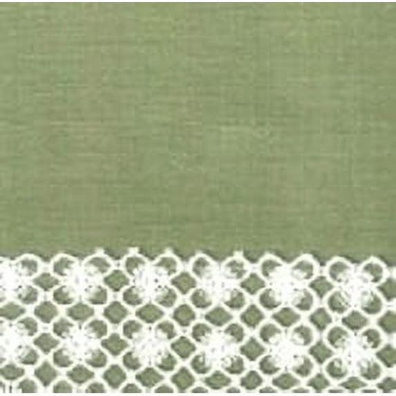 Salem sage green 24" kitchen curtain tier