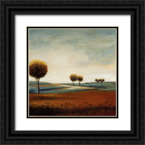 Salemink-Roos, Ursula 15x15 Black Ornate Wood Framed with Double Matting Museum Art Print Titled - Tranquil Plains I