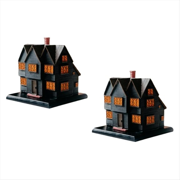 Salems Witch House Incense Burner Massachusetts Witch House for Halloween Christmas Vacation Ornament Incense Burner2PCS,2 x Salem Witch House Incense Burner