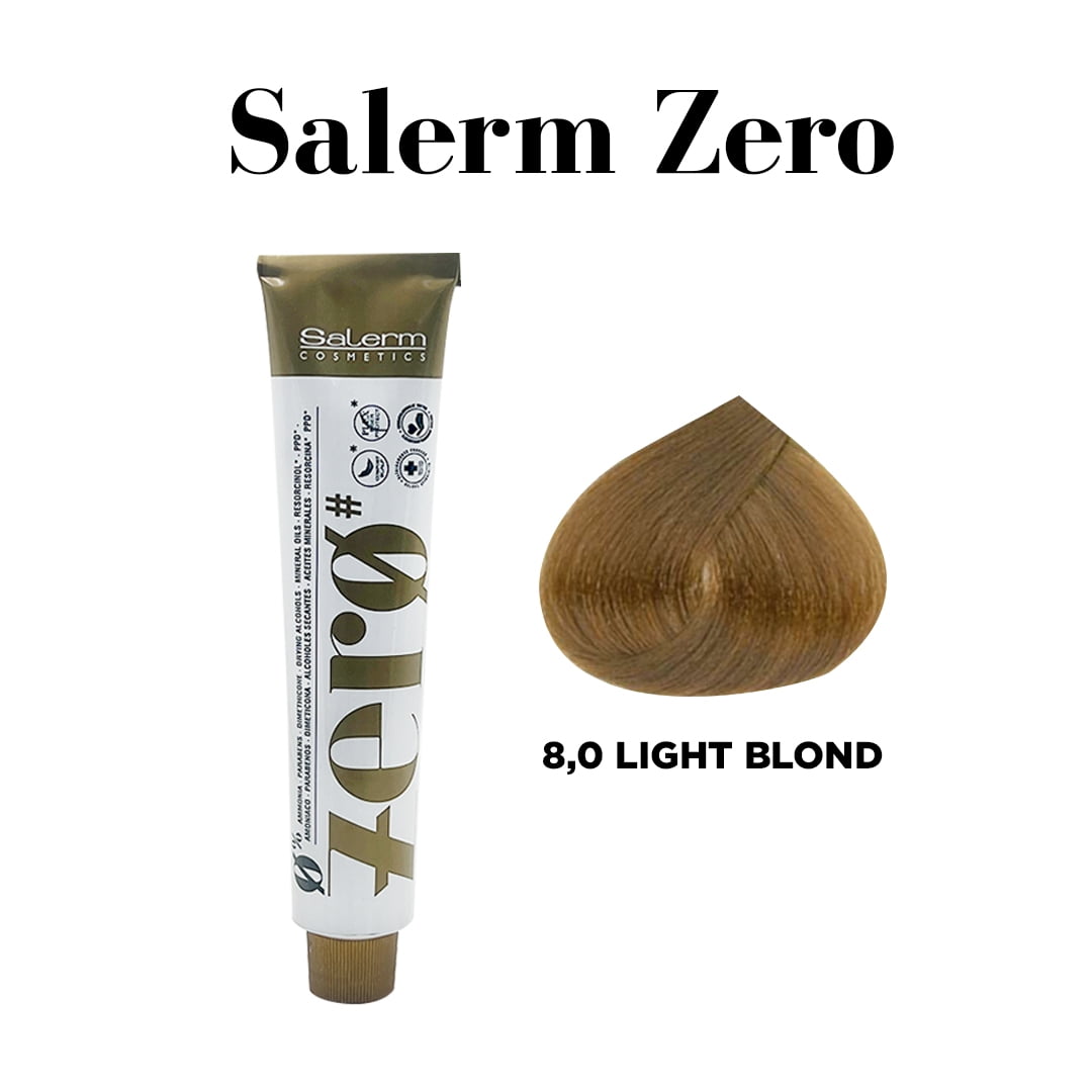 Salerm Color Zero Semi Permanent Coloring Cream ( 8,0 Light Blond ...