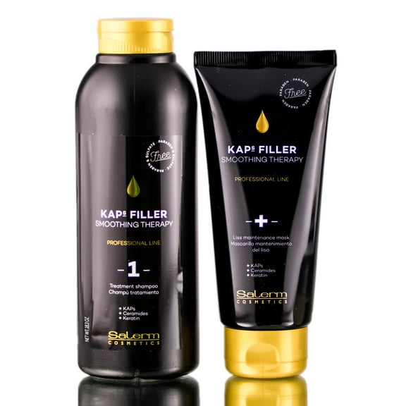 Salerm Kaps Filler Smoothing Therapy Maintenance Kit - Shampoo + Mask Kit