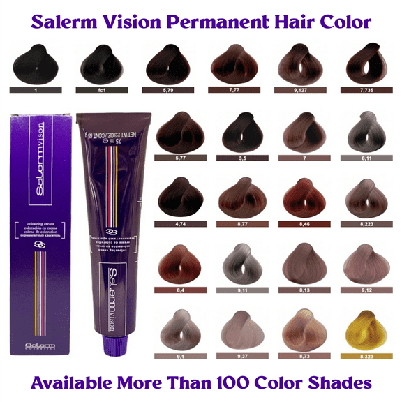 Salerm Vision Permanent Coloring Cream Hair Color ( 8,73 Light Blond Golden Brown ) 2.3 Oz