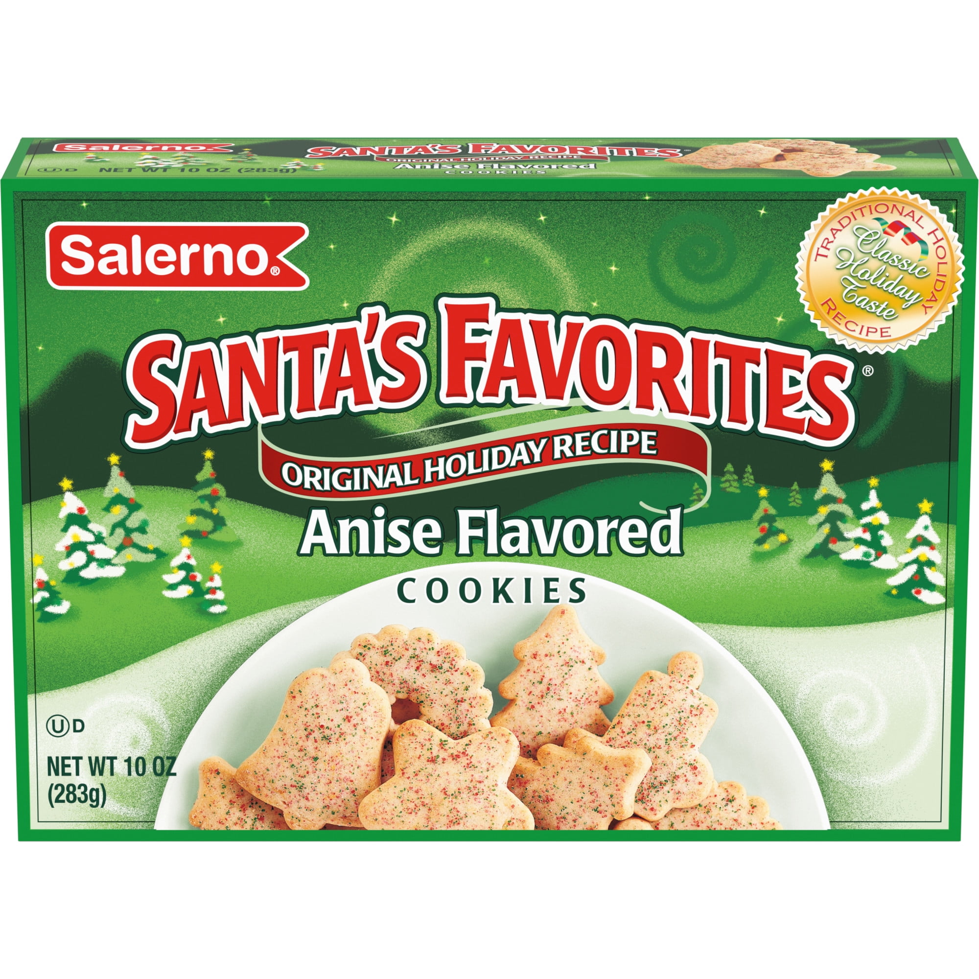 Salerno Santas Favorites Holiday Original Recipe Anise Cookies, 10 oz 