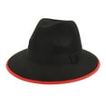 thumbnail image 1 of Sales 2026 Under $5 Black Short Brim Panama Hats GIJNRIUIUA Autumn and Winter Mens and Womens Neutral Couples Hat British Fashion Imitation Jazz Hat Black Top Hat Gentleman Hat Beach Hats, 1 of 3