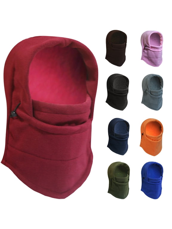Sales 2026 Under $5 Multicolor Knit Cuffed Beanie GIJNRIUIUA Men and Women with the Same Paragraph Outdoor Cycling Running Skiing Thickened Fleece Masked Scarf Warm Windproof Hat Hijab Cap