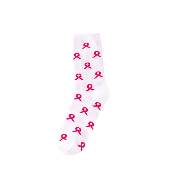 Sales 2026 Men's Socks Under $2 GIJNRIUIUA White Crew Socks Winter Breast Cancer Awareness Socks Ribbon Soft Ankle Socks Athletic Socks