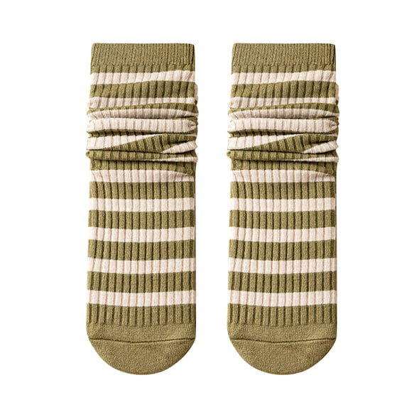 Sales 2026 Socks for Women Under $2 GIJNRIUIUA Multicolor Crew Socks Winter Women Striped Socks Mid Tube Autumn and Qinter All Long Tube Pure Cotton Pile Socks Athletic Socks