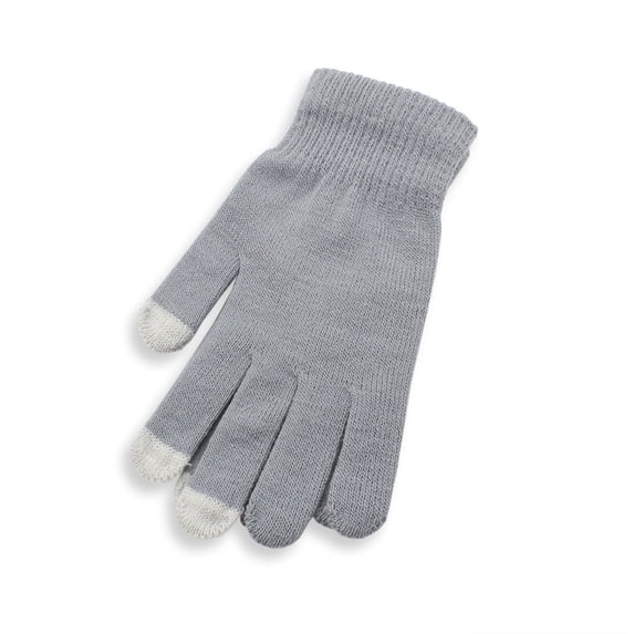 Sales 2026 Thermal Cold Weather Gloves GIJNRIUIUA Under $3 Knitted Cold Proof Plush Thickened Christmas Gloves Gray Gloves & Mittens