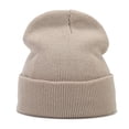thumbnail image 1 of Sales 2026 Under $5 Beige Summer Beanie GIJNRIUIUA Unisex Beanie Winter Knitted Cuffed Soft Warm Hat for Men/Women Ski Watch Cap Scrub Cap, 1 of 2