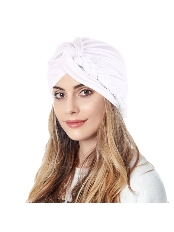 Sales 2026 Under $5 White Beanies Chemo Cap GIJNRIUIUA Women Braid Turban Hats Hat Cap Bonnet Head Scarf Wrap Cover Beanie Hats