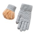 thumbnail image 1 of Sales 2026 Winter Gloves for Women GIJNRIUIUA Under $4 Women's Winter Knit Gloves with Removable Touchscreen & Fingerless Design 6 Colors Gray Gloves & Mittens, 1 of 3