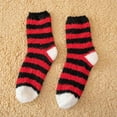 thumbnail image 1 of Sales 2026 Women Socks Under $2 GIJNRIUIUA Red Crew Socks Winter Women Autumn and Winter Striped Coral Fleece Warm Thick Home Socks Stockings Ankle Socks, 1 of 3