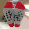 thumbnail image 1 of Sales 2026 Womens Crew Socks Under $2 GIJNRIUIUA Red Crew Socks Christmas Socks with Design Featuring Alphabet and Snowman Prints Mid Calf Length and Made of Cotton Athletic Socks, 1 of 2