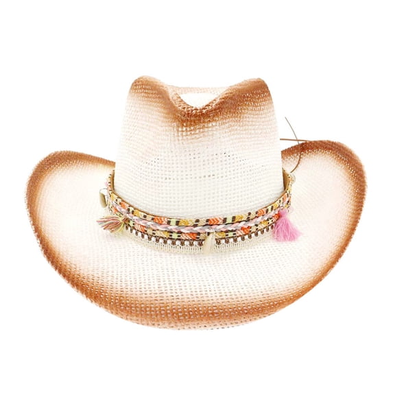 Sales 2026 under $10 White Cowgirl Hat GIJNRIUIUA Outback Womens Hat Cowboy Cowboy Mens Hat Western Baseball Caps Newsboy Hats