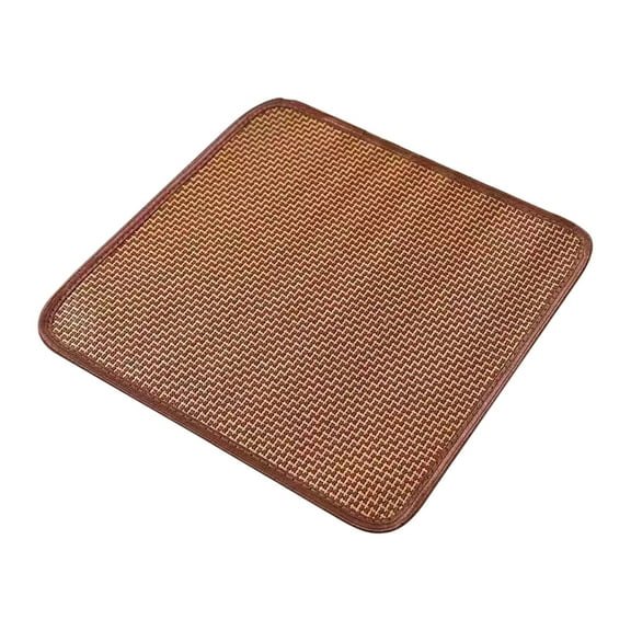 Anckoeil 15.7"×15.7" Cool Seat Cushion Spring and Summer Style Rattan Mat Office Seat Cushion with Non-slip Pad