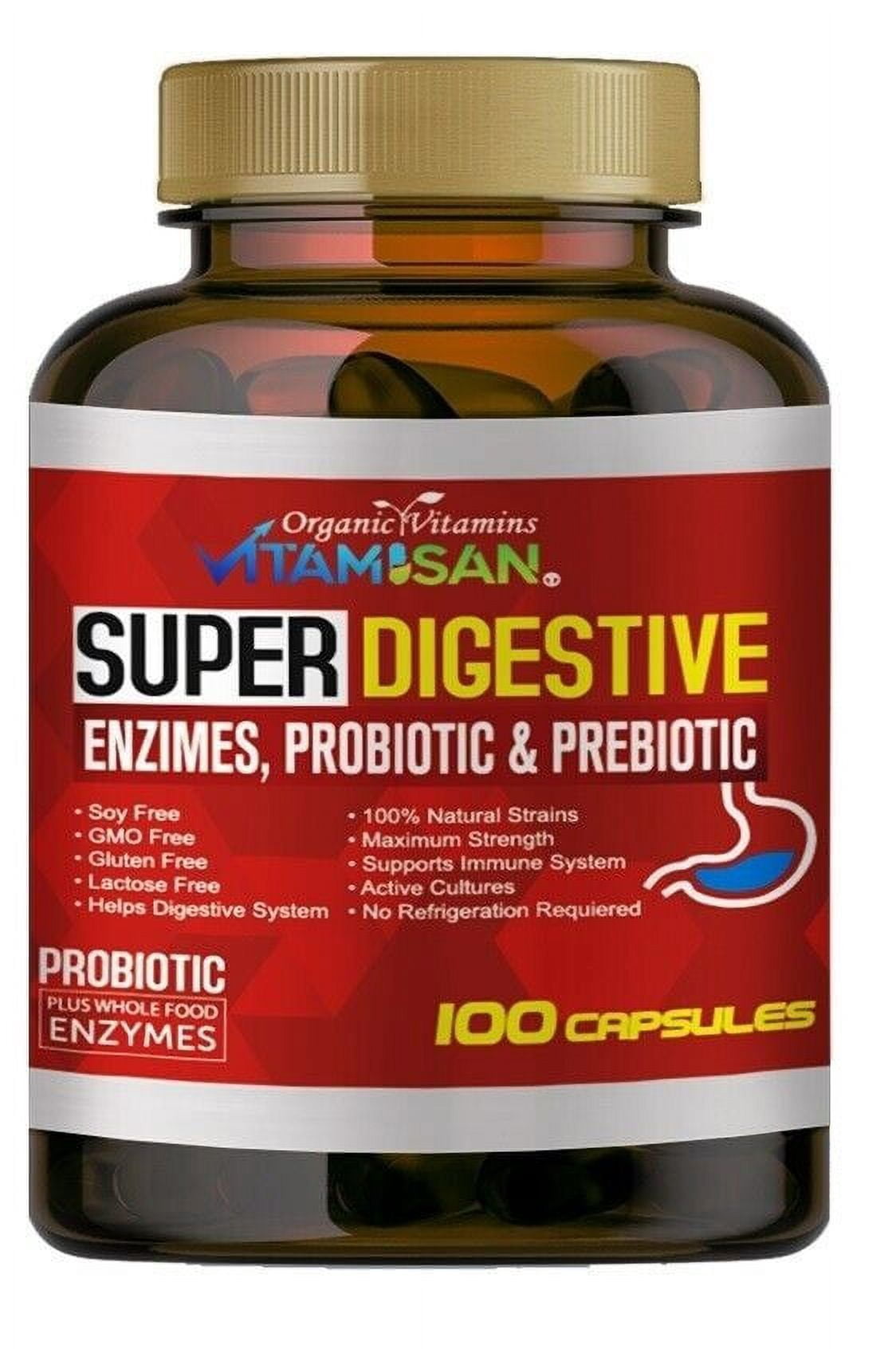 Sales Biliares Digestive Enzymes Pancreatin Enzimas Digestivas - 100 capsules
