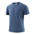 thumbnail image 1 of Sales Or Clearance JXMVOJ Men's Ice Silk Breathable T-Shirt, Lightweight Seamless Loose Fit, Quick-Dry Cool Feeling, Casual Sportswear, Plus Size Short Sleeve Top, 1 of 3