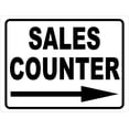 thumbnail image 1 of Sales Counter With Directional Arrow Sign, 1 of 1