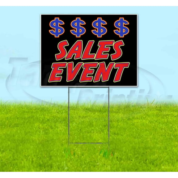 Sales Event (18" x 24") Yard Sign, Includes Metal Step Stake