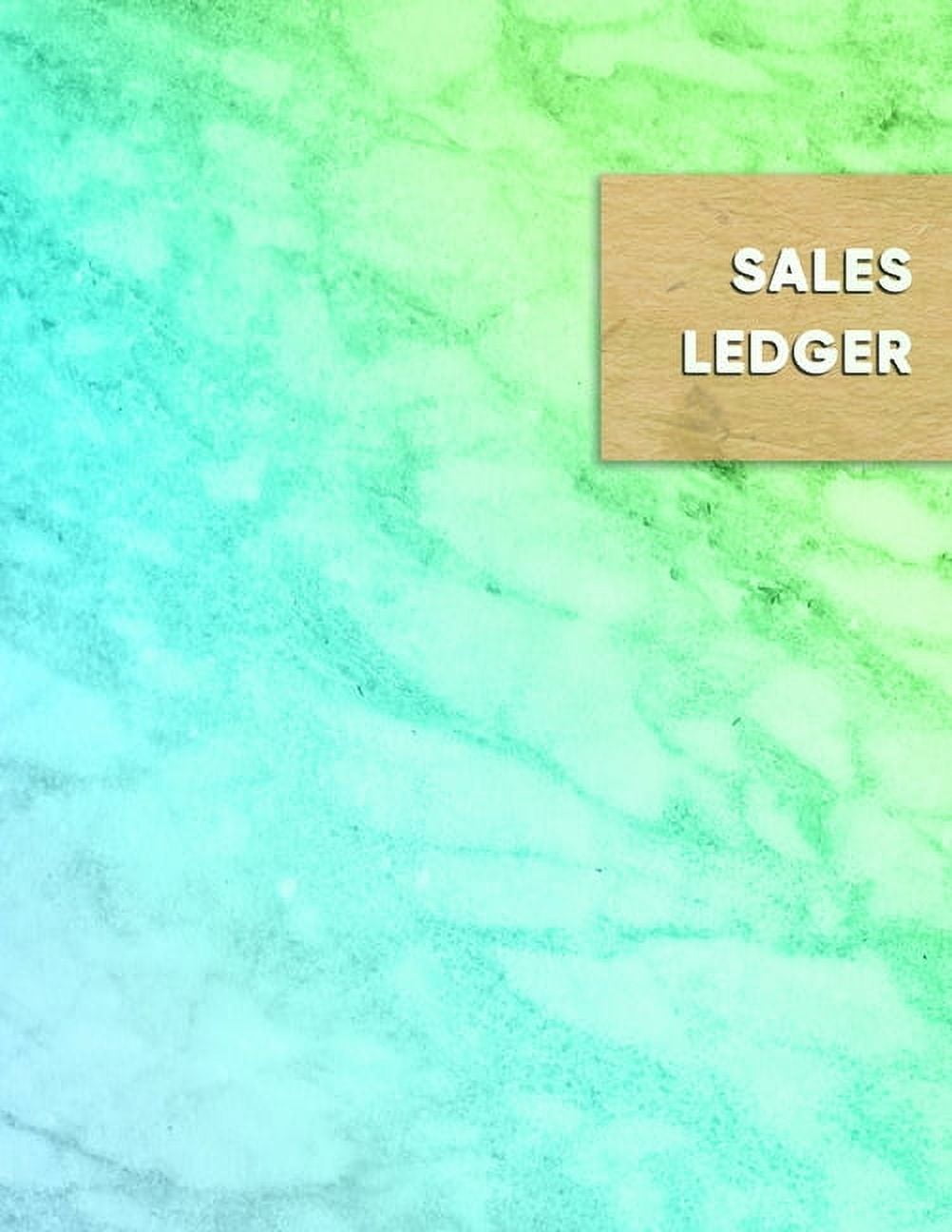Sales Ledger Aqua and green marble online resales and profit tracking