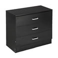 thumbnail image 1 of Sales Promotion! Wood Simple 3-Drawer Dresser for Bedroom, Living Room, Small Space, Night Stand, Black, 1 of 9