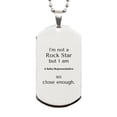 thumbnail image 1 of Sales Representative Engraved Silver Dog Tag - Im a Superstar in Sales! Perfect Gift for Graduation, Veterans Day, and Christmas, 1 of 3