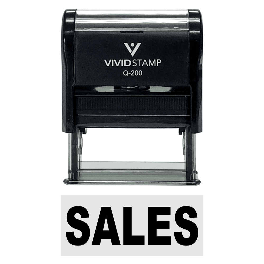 Sales Self-Inking Office Rubber Stamp (Black Ink) - Q-200