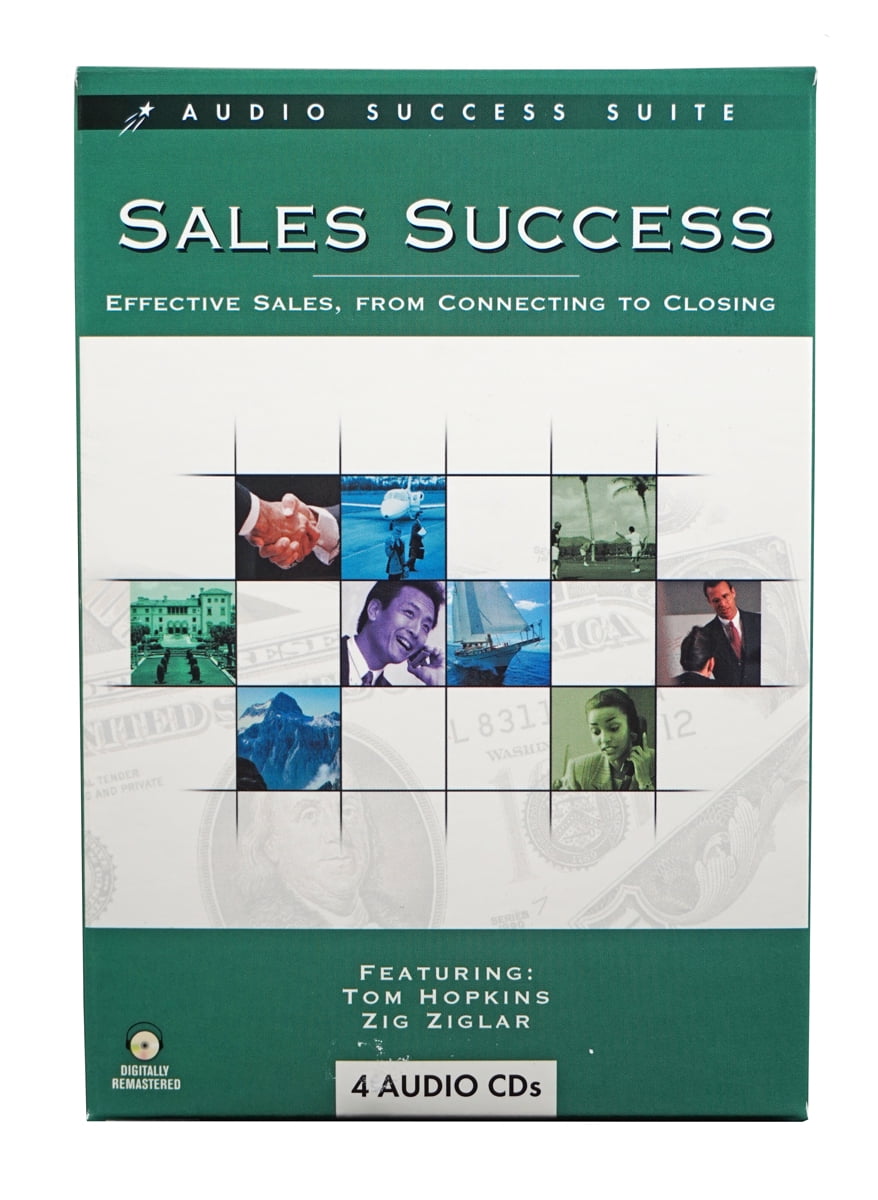 Sales Success Motivational Training 4 AUDIO CD Set - From Connecting to Closing - Tom Hopkins + Zig Ziglar + Ron White