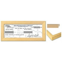 Sales Tax Certificate Wood Frame - 8.5 x 3.5 inches - Natural Wood