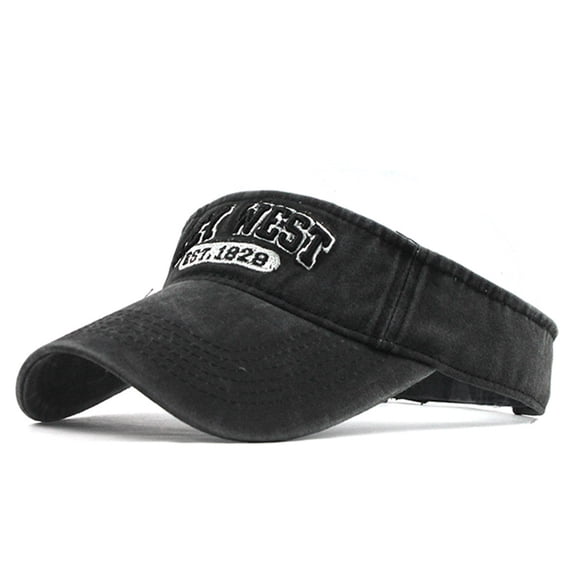 Sales Today Under $5 Black Sun Protection Hat GIJNRIUIUA Canvas Hat Washed Outdoor Embroidery Adjustable Cap Visor Unisex Empty Top Sun Baseball Caps Baseball Caps