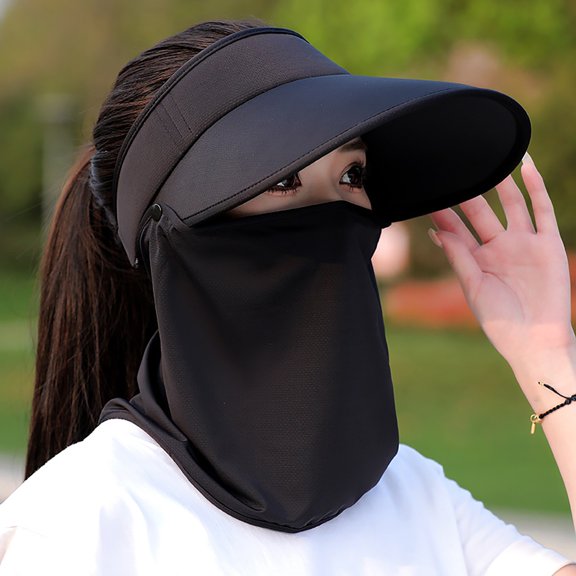 Sales Today Under $5 Black Wide Brim Straw Hat GIJNRIUIUA Ice Large Brim Baseball Cap Women's Empty Top Cap Summer Long Brim Casual Cap Outdoor Sports Sun Shield Beach Hats