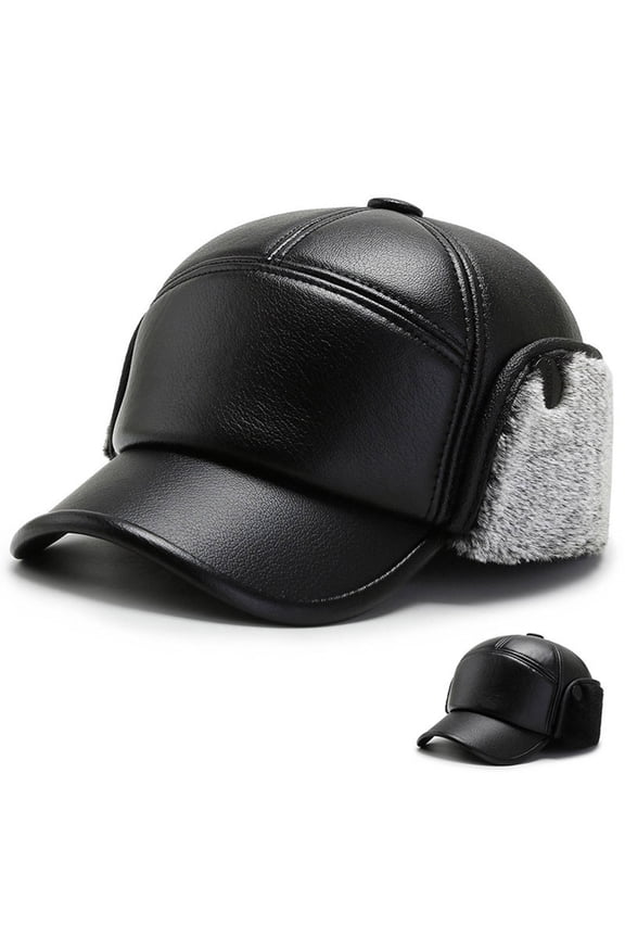 Sales Today Under $5 Grey Structured Mesh Baseball Cap GIJNRIUIUA Baseball Cap Winter Thickening Warm Ear Hundred Casual Anti Cold Imitation Leather Hat Hats Summer