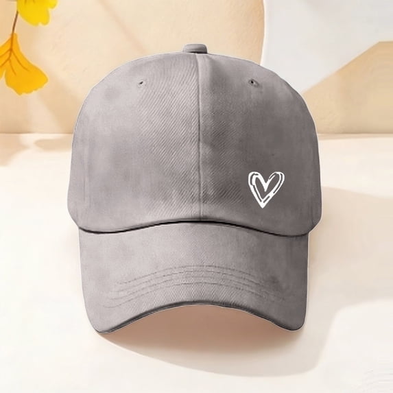 Sales Today Under $5 Grey Trucker Hat Men GIJNRIUIUA Heart Embroidered Baseball Cap Distressed Adjustable Hat for Women Profile Dad Hats Unisex Cotton Cap Fishing Cap