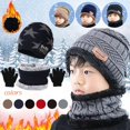 thumbnail image 1 of Sales Today Under $5 Grey Winter Warm Hat and Gloves for Men Women GIJNRIUIUA Boys and Scarf Hat Three Girls Knit Windproof Warm Thicken Cap Gloves Winter Hats, 1 of 6