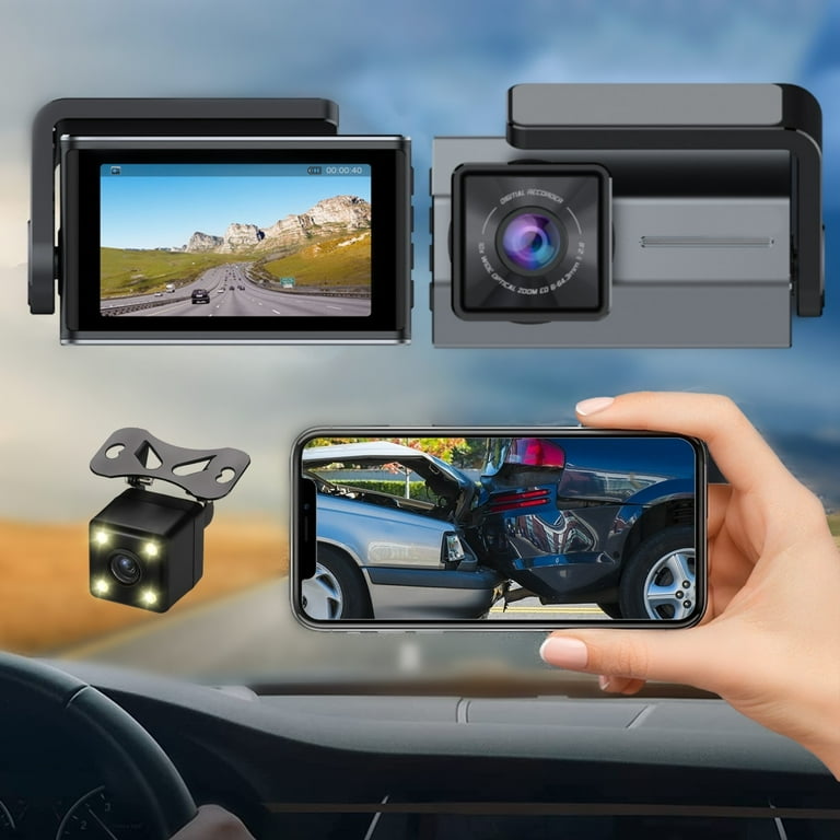 Sales Today Clearance! 1080P Front and Rear Dash Cam, GPS Car