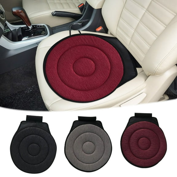 2PC Rotating Car Seat Cushion, Swivel Revolving Foam Mobility Aid, Comfortable Seat for Car, Auto Seat Rotator, Seat Helper for Elderly and Adults