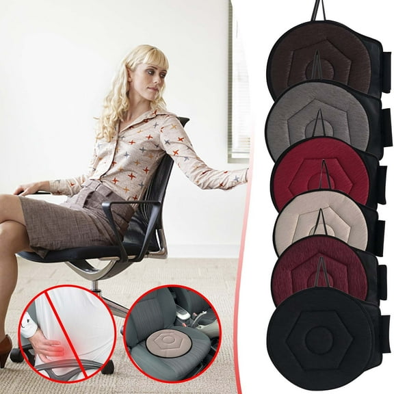 360° Rotating Car Seat Cushion, Revolving Memory Foam Swivel Cushion for Mobility, Comfort Seat Pad for Car and Office Use