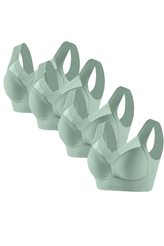 Today 4 Pack Hatmeo Posture Correcting Bras, Hatmeo Bra for Seniors, Anti Sagging Bras Ice Silk Gathering Bras for Women