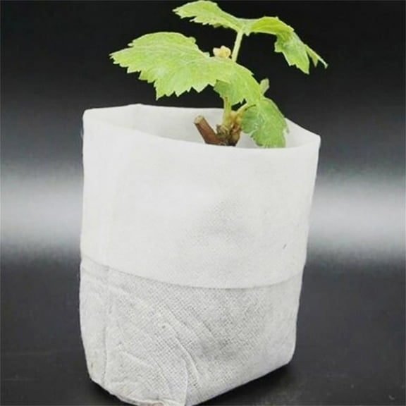 Bifavgk Seedling Pot Breeding Bag Non-Woven Gardening Supplies 8X10 Cm Disposable Grow Bags Plant Pots White