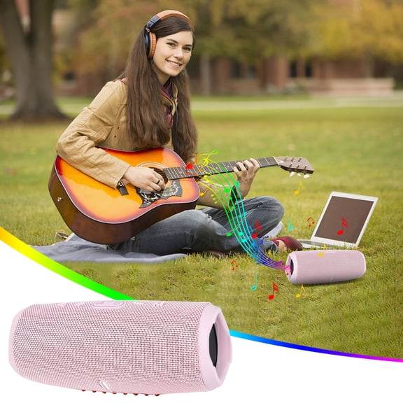 Bluetooth Compatible Speaker, Portable Wireless Subwoofer, Surround Sound Outdoor Speaker for Phones, Powerful Bluetooth Speaker for Parties
