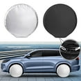 thumbnail image 1 of Car Tyre Cover, Waterproof Sun Protection Spare Wheel Cover, Universal Fit for Tyres Up to 78cm/30.7in, UV and Weather Resistant for Automotive Use, 1 of 7
