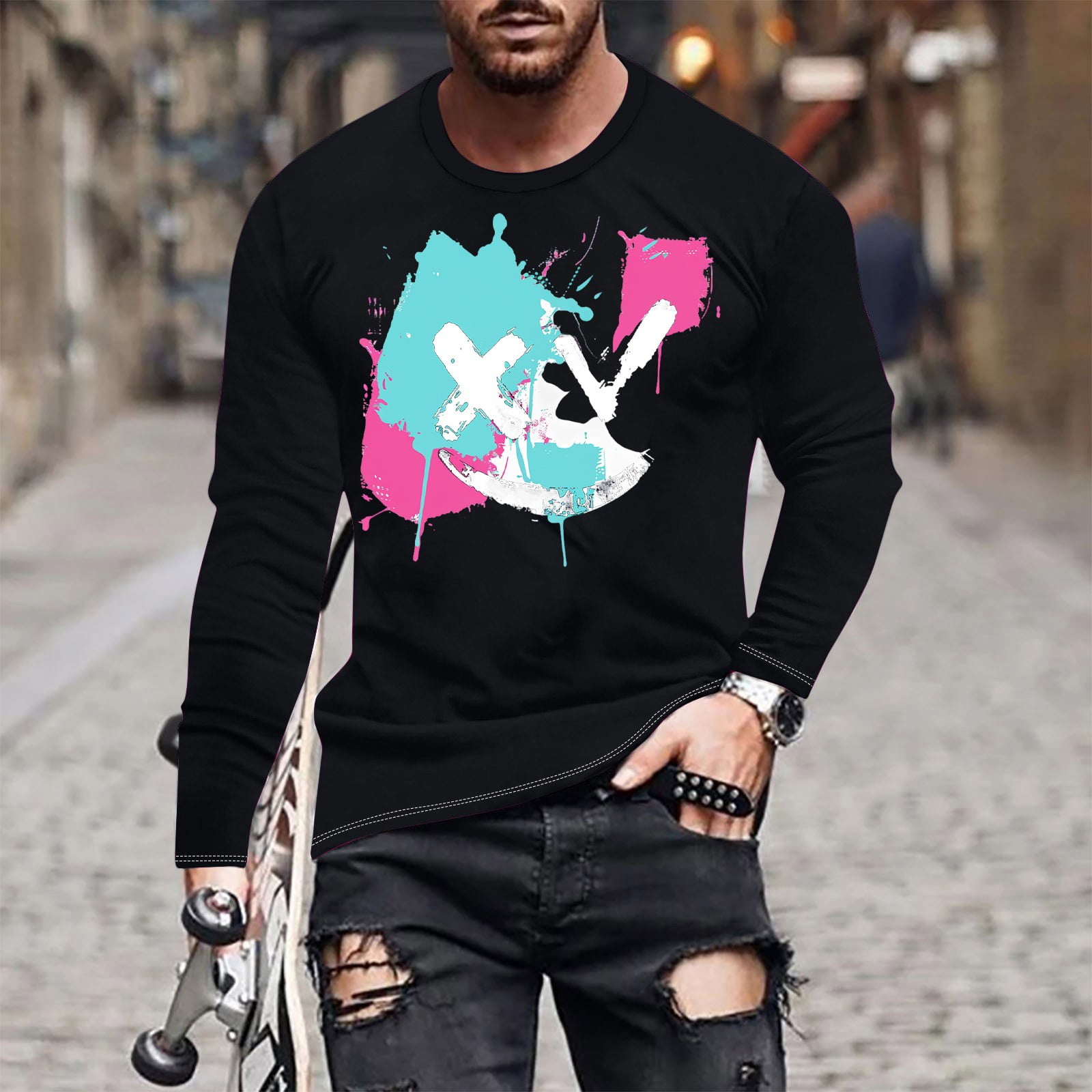 Sales Today Clearance! EAUFUM Long Sleeve Shirts for Men Work Uv