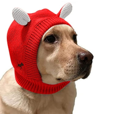 Sales Today Clearance! FAJHHA Dog Ear Muffs for Noise Protection,Winter Neck & Ear Warmer Hood for Dogs,Stress & Anxiety Relief Hood,Warm Knitted Hat for Dogs in Winter