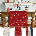 thumbnail image 1 of Sales Today Clearance! Gosuguu 4th of July Table Runner, Patriotic American Independence Day Tablecloth, Red, White, and Blue Star Decoration, Holiday Table Runner for Dining, Kitchen, and Parties, 1 of 7