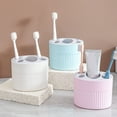 thumbnail image 1 of Gosuguu Bathroom Toothbrush and Toothpaste Rack, Toothbrush Storage Box Set, Punch-Free Toothbrush Holder, Easy-to-Clean Toothbrush Organizer, 1 of 7
